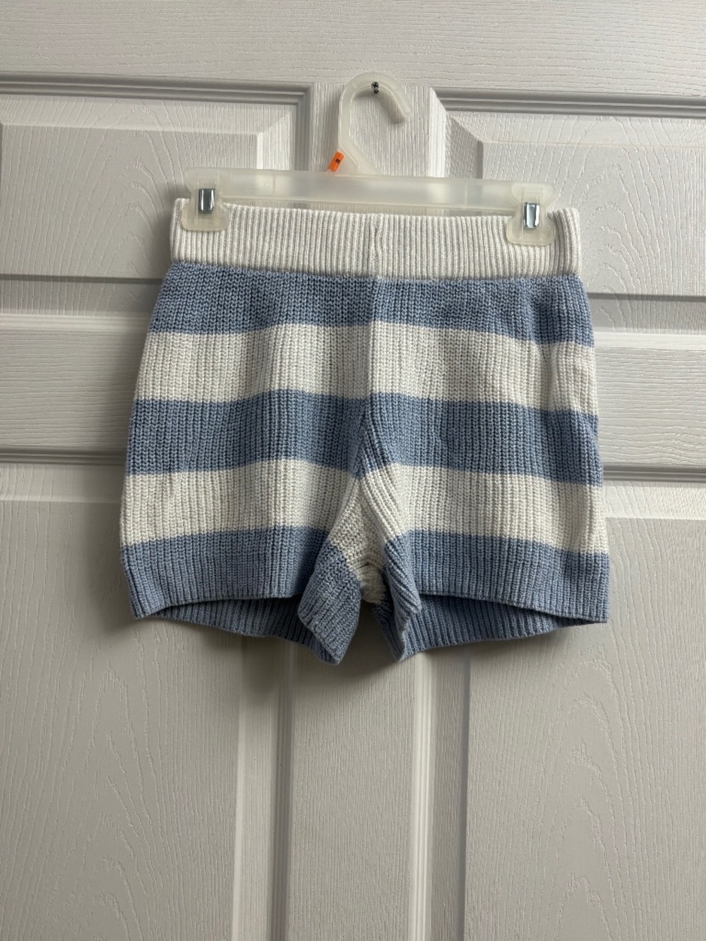 Sincerely Jules Blue & White Striped Knit Women's Shorts
